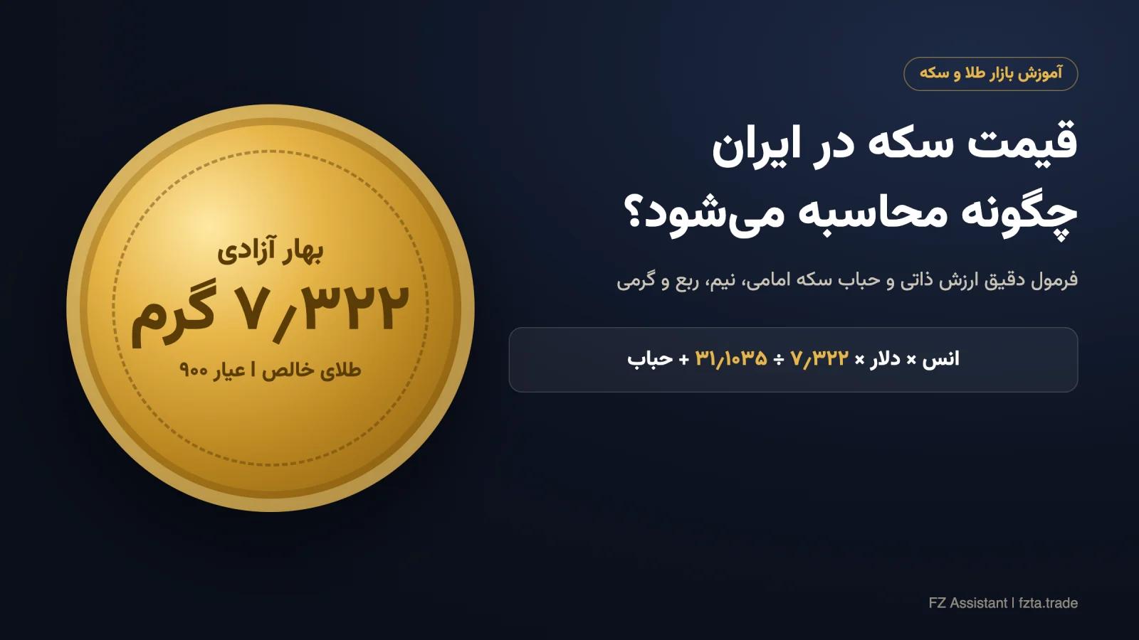 قیمت سکه در ایران چگونه محاسبه میشود؛ سکه بهار آزادی با ۷٫۳۲۲ گرم طلای خالص